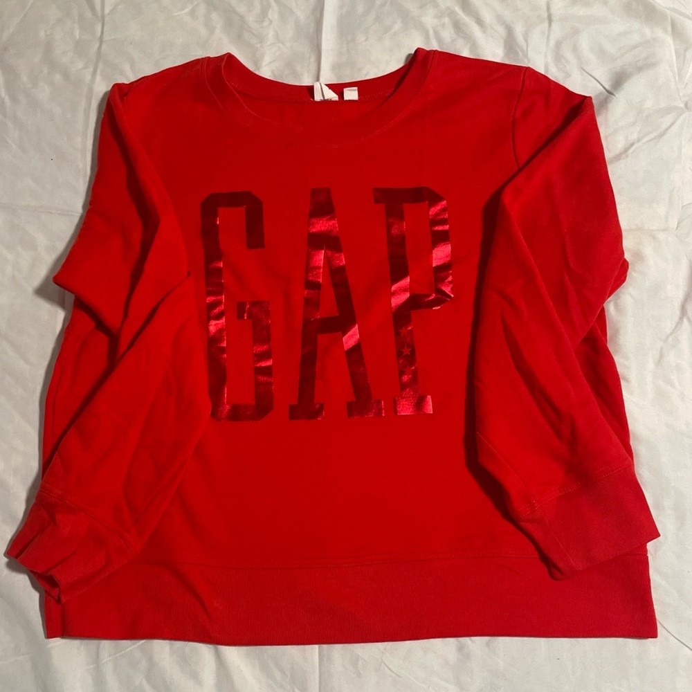 Gap Crewnecks (red and gray)